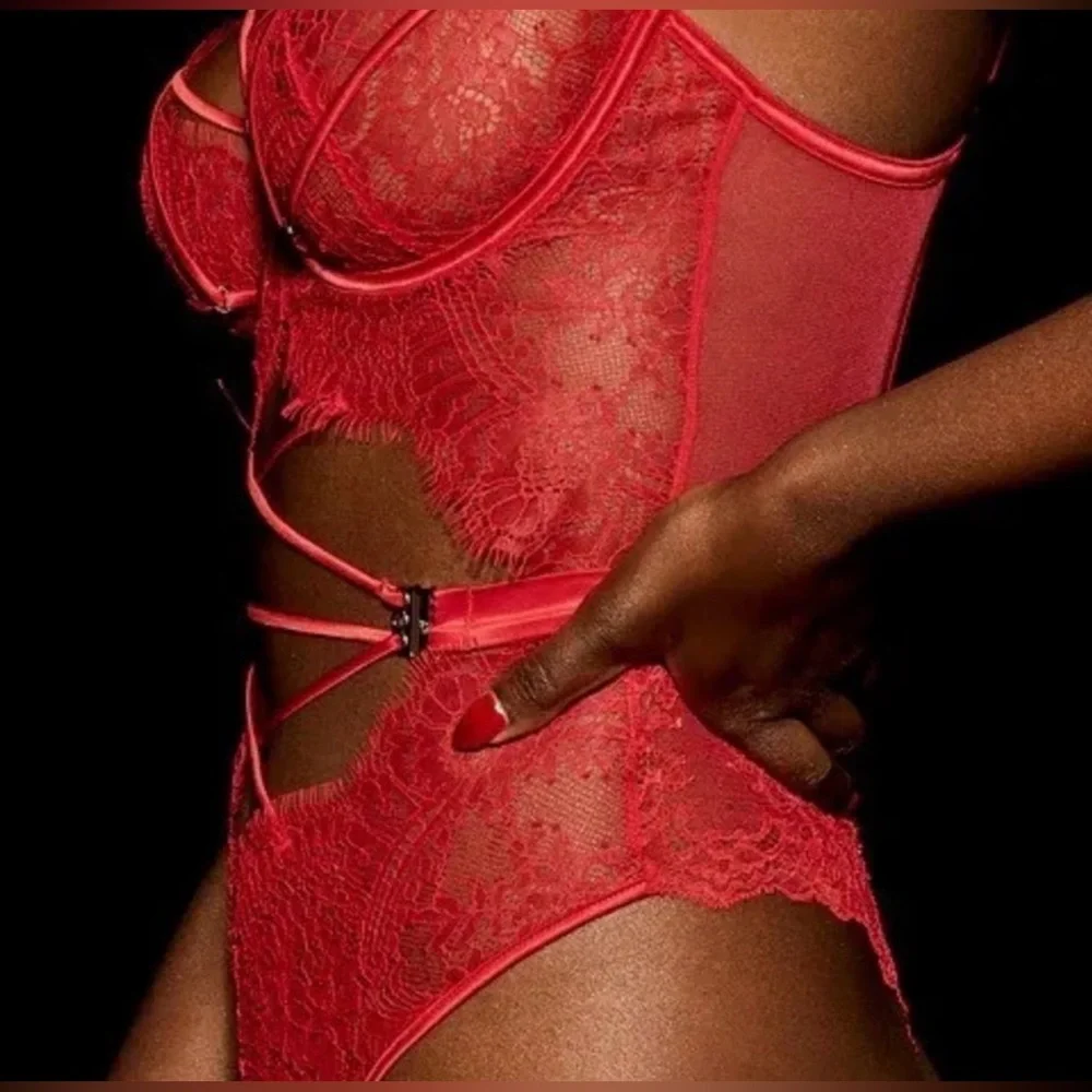 Honey Birdette Tessa Red bodysuit - Picture 5 of 9